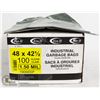 Image 1 : CASE OF 100 CLEAR 48X42.5 GARBAGE BAGS