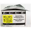 Image 1 : CASE OF 100 CLEAR 48X42.5 GARBAGE BAGS