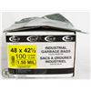 Image 1 : CASE OF 100 CLEAR 48X42.5 GARBAGE BAGS
