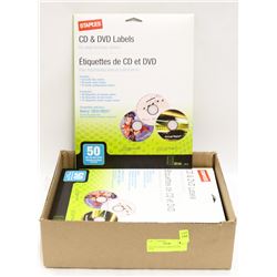BOX OF CD/DVD LABELS 50 PER PACK