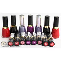BAG OF  ASSORTED REVLON NAIL POLISH AND LIP STICKS