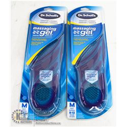 LOT OF 2 DR. SCHOLL'S MASSAGING GEL INSOLES