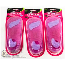 LOT OF 3 AIRPLUS GEL ORTHOTIC 3/4 LENGTH INSOLES
