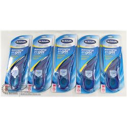 LOT OF 5 DR. SCHOLL'S WOMEN'S MASSAGING GEL INSOLES