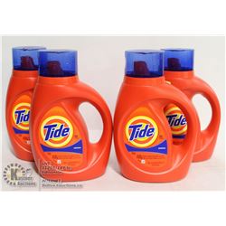 LOT OF 4 TIDE ORIGINAL LAUNDRY DETERGENT, 1.09L