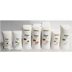 BAG OF ASSORTED DOVE ANTIPERSPIRANT DEODORANT