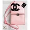 Image 1 : REPLICA PINK CHANEL SHOULDER BAG WITH BLACK LOGO