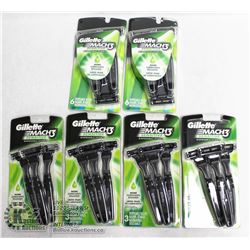 BAG OF GILLETTE MACH 3 SENSITIVE DISPOSABLE RAZORS