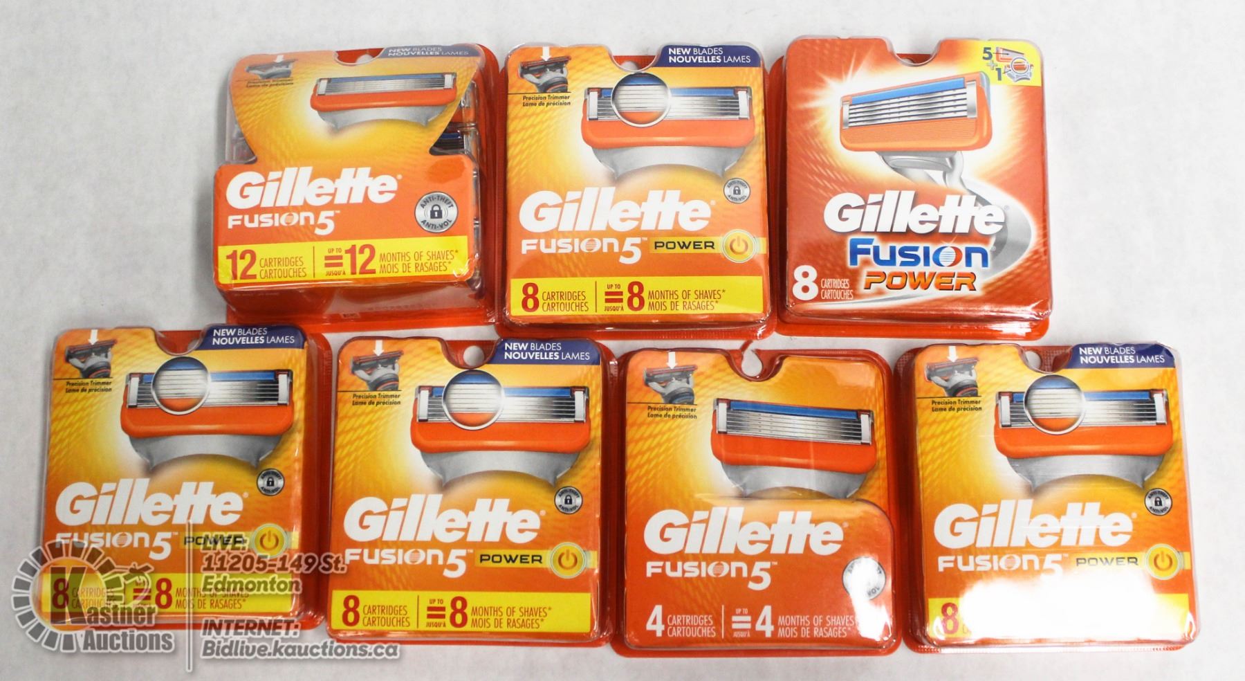 BAG OF ASSORTED GILLETTE FUSION REPLACEMENT