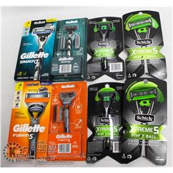 BAG OF ASSORTED RAZORS - GILLETTE & SCHICK