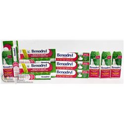 BAG OF ASSORTED BENADRYL CREAMS & SPRAY