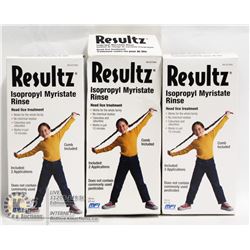 LOT OF 3 RESULTZ HEAD LICE TREATMENT