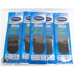 LOT OF 5 DR SCHOLL'S ODOUR DESTROYERS