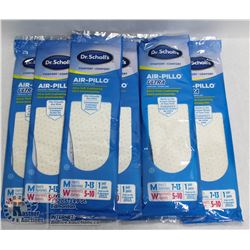 LOT OF 6 DR SCHOLL'S AIR PILLO ULTRA INSOLES