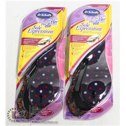 TWO 3 PKS OF DR SCHOLL'S FOR HER SOLE EXPRESSIONS