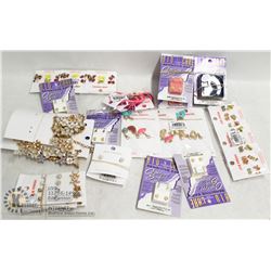 BOX OF ASSORTED NEW JEWELLERY INCL EARRINGS AND