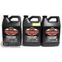 LOT OF 3 D180 LEATHER CLEANER & CONDITIONER, 4L