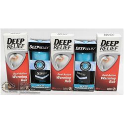 BAG OF MIXED DEEP RELIEF WARMING RUB AND ICE AFTER