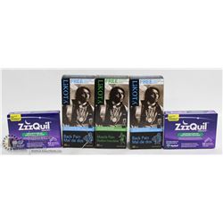 MIXED BAG OF ZZZQUIL LIQUICAPS W/ LAKOTA ROLLON