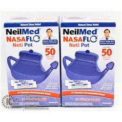 BAG CONTAINING 2 NEILMED NASAFLO NETI POTS