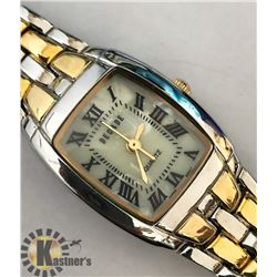 DECADE QUARTZ MOTHER OF PEARL FACE WATCH