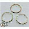 Image 4 : SILVER MARCASITE SET OF 3 RINGS