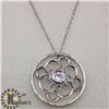 Image 2 : SILVER CUBIC ZIRCONIA WITH CHAIN PENDANT