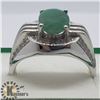 Image 2 : SILVER EMERALD CUBIC ZIRCONIA MEN'S RING