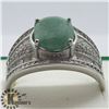 Image 2 : SILVER EMERALD CUBIC ZIRCONIA MEN'S RING