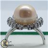 Image 2 : SILVER PEARL CUBIC ZIRCONIA  RING