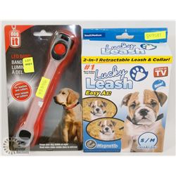 NEW! LED BAND DOG COLLAR SOLD WITH NEW! 2 IN 1