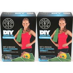 LOT OF TWO NEW! GOLDS GYM DIY WORK OUT DVD WITH