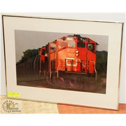 FRAMED PHOTO OF CN 9643 LOCOMOTIVE