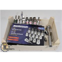 MASTERCRAFT 3/8 & 1/4  BIT SOCKET SET C/W 3/8  D