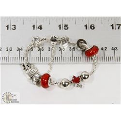 NEW! PANDORA STYLE 925 SILVER CHARM BRACELET