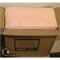 CASE OF 30 NEW LIGHT PINK DISPOSABLE TABLECLOTHS