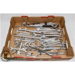 FLAT OF ASSORTED WRENCHES