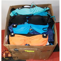 BOX OF WOMENS BIKINI TOPS AND BOTTOMS