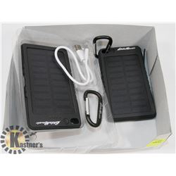 LOT OF 2 EDDIE BAUER SOLAR POWER BATTERY CHARGERS