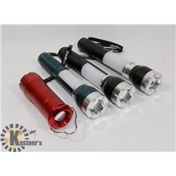 LOT OF 4 EDDIE BAUER ALUMINUM FLASHLIGHTS