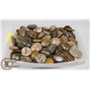 Image 1 : TUB OF ASSORTED ENGRAVED POLISHED STONES.
