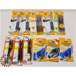 BAG OF ASSORTED OFFICE SUPPLIES INCLUDING