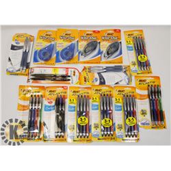 BAG OF ASSORTED OFFICE SUPPLIES INCLUDING