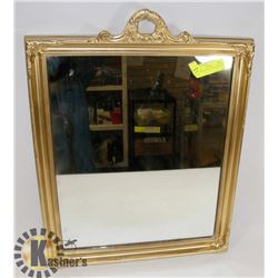 ANTIQUE GOLD PLASTER MIRROR 18 X 22