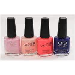 LOT OF 4 ASSORTED CND VINYLUX NAIL POLISH