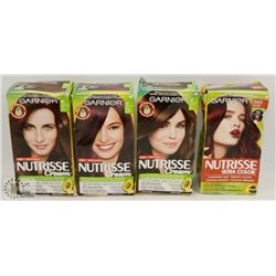 BAG OF ASSORTED GARNIER NUTRISSE HAIR COLOUR