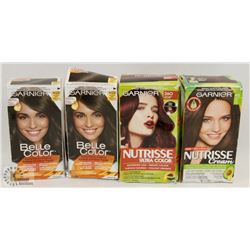 BAG OF ASSORTED GARNIER NUTRISSE HAIR COLOUR