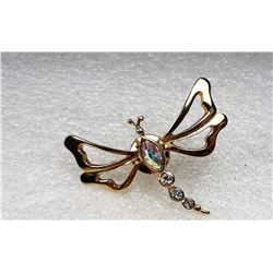 7)  AVON VINTAGE GOLD TONE DRAGONFLY