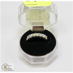 #6-CUBIC ZIRCONIA RING .925 STERLING SILVER RING