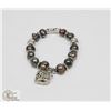 Image 1 : #54-FRESH WATER PEARL WITH HEART SHAPE BRACELET